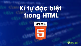 Kí tự đặc biệt trong HTML