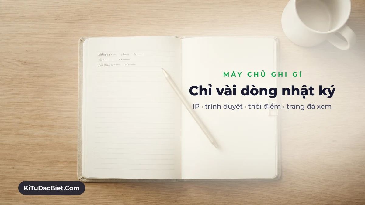 Dữ liệu máy chủ ghi lại khi bạn truy cập Nhật ký máy chủ ghi IP, trình duyệt, thời điểm và trang đã xem