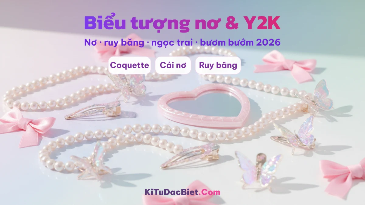 Biểu tượng nơ và phong cách y2k 2026 Biểu tượng nơ và phụ kiện y2k: ngọc trai, ruy băng, bươm bướm