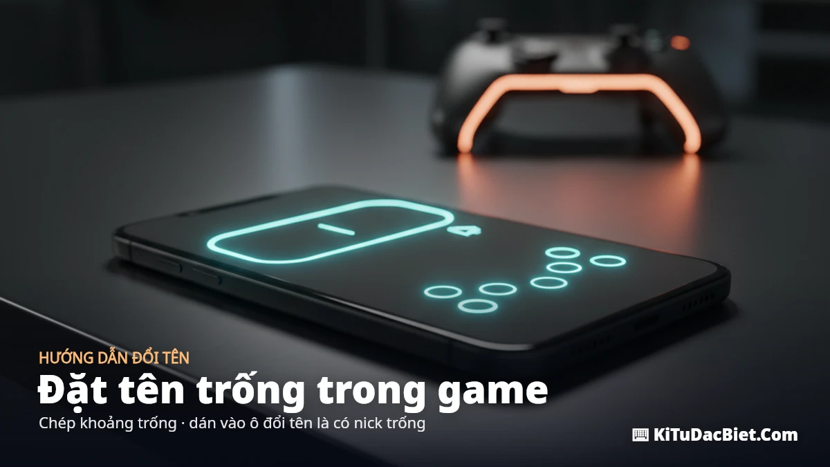 Đặt tên trống trong game bằng kí tự khoảng trống