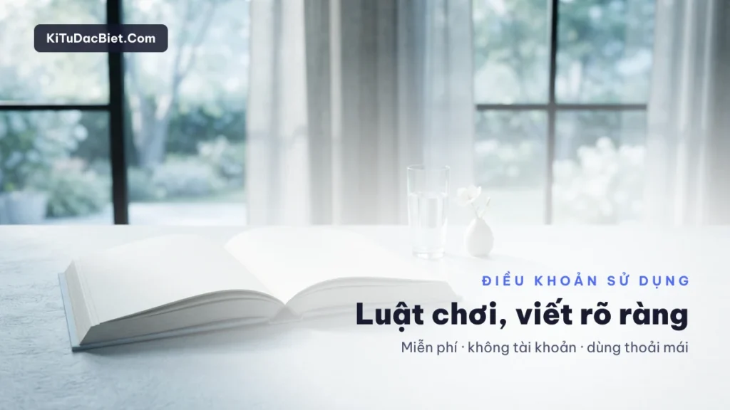 Điều khoản sử dụng website KiTuDacBiet.Com