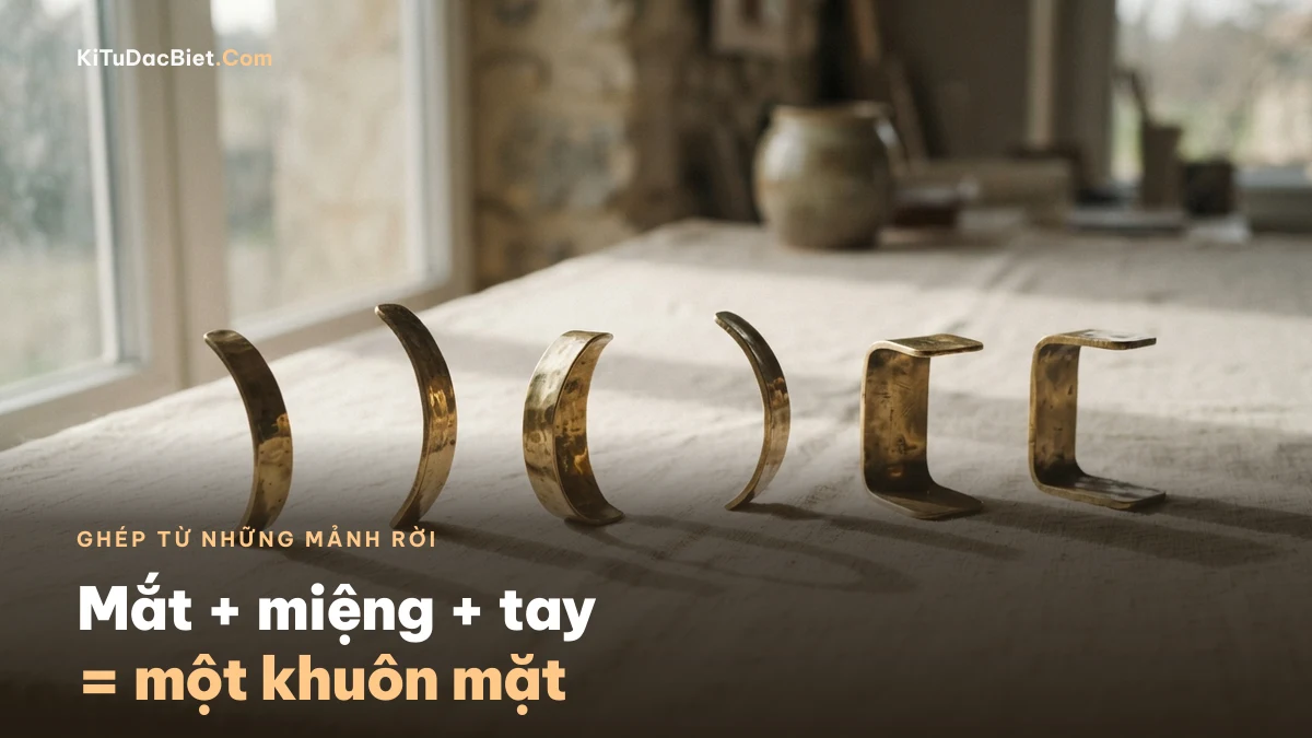 Cách ghép kaomoji từ mắt miệng và tay