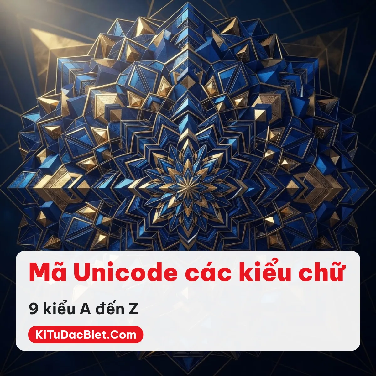 Bảng mã Unicode của chín kiểu chữ dùng cho tên FF
