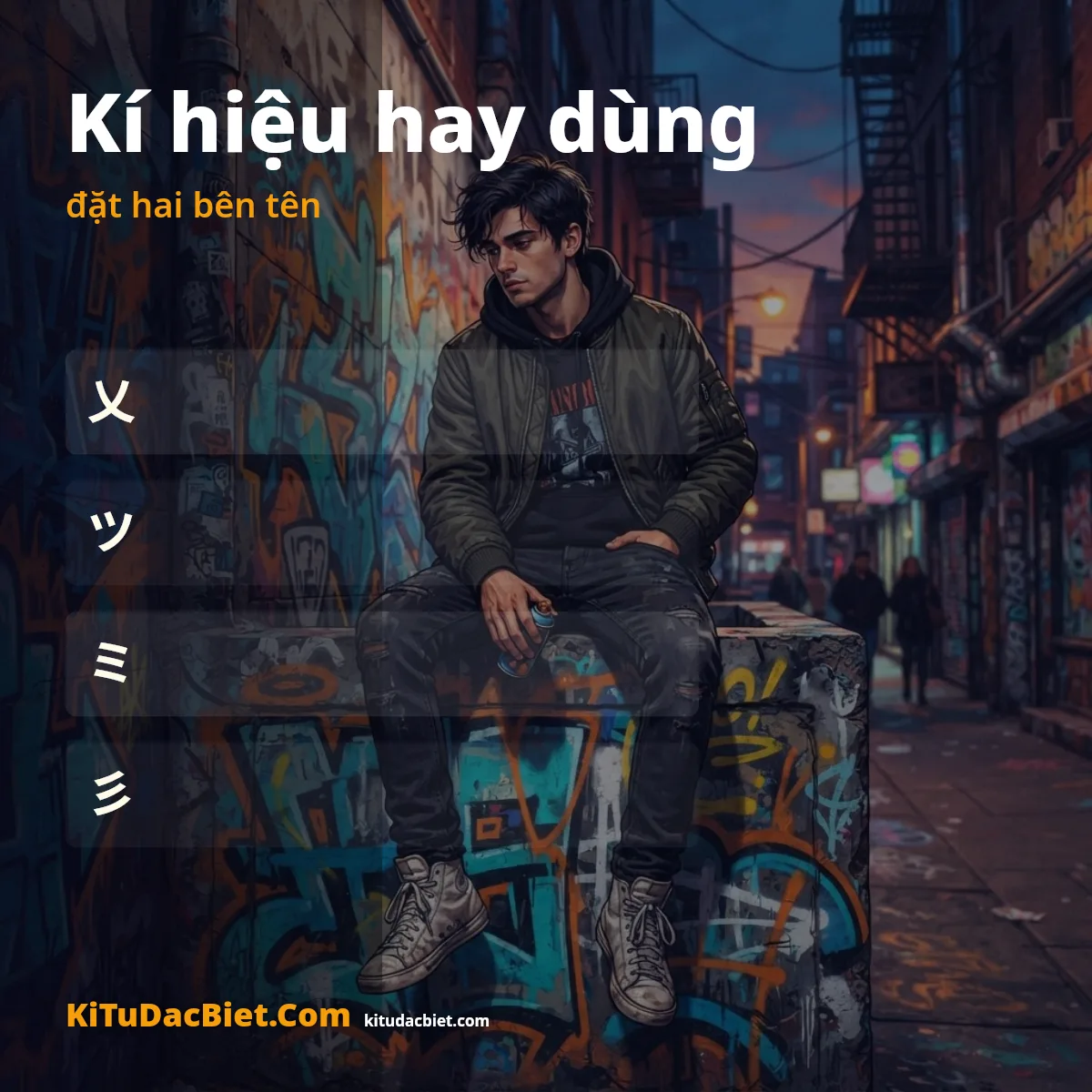 Kí hiệu hay dùng cho tên boy phố