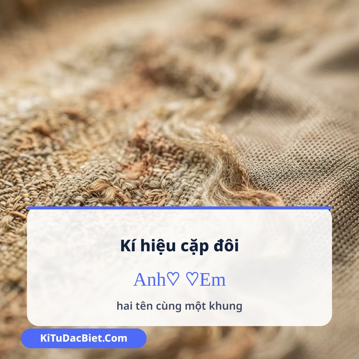 Hai tên cùng một khung kí tự